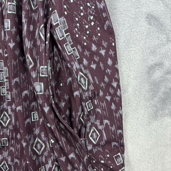 Woolrich Dress Womens Size XS Burgundy Tribal Print Sleeveless Cinch Waist - Picture 5 of 9